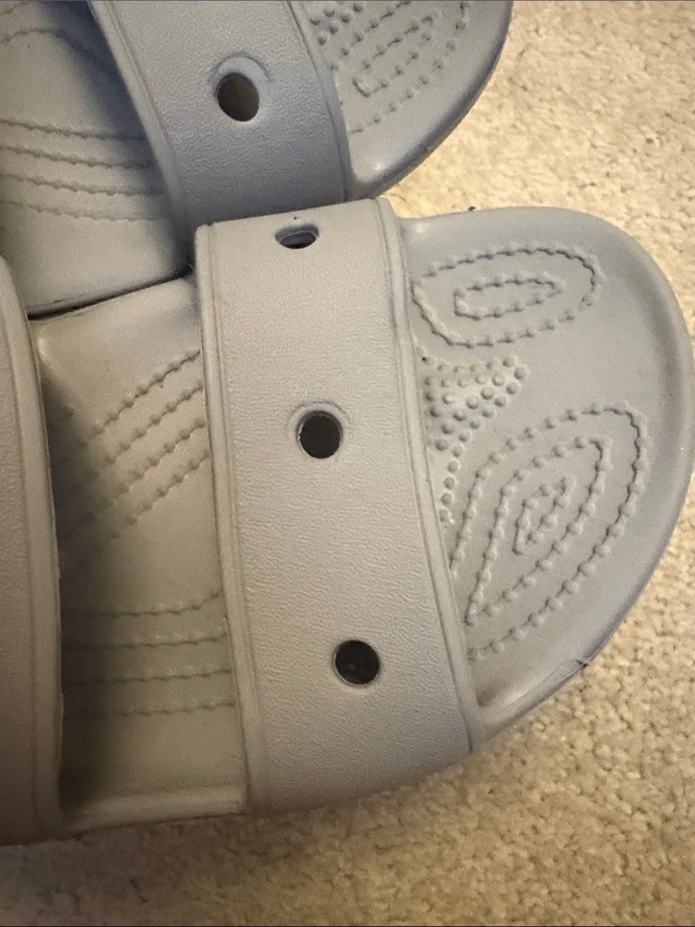 CROCS Classic Women's Size 8 Shoes Gray Iconic Comfort 2 Strap Slide Sandals